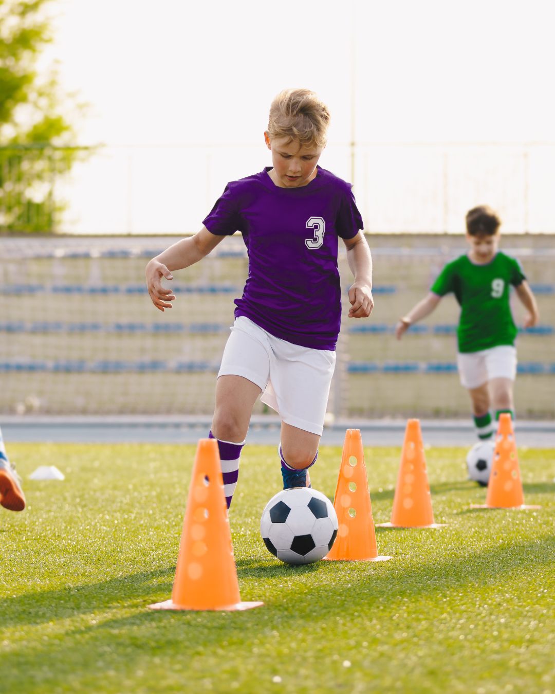 Football clinic summer camp Madrid — children training at ESC American School